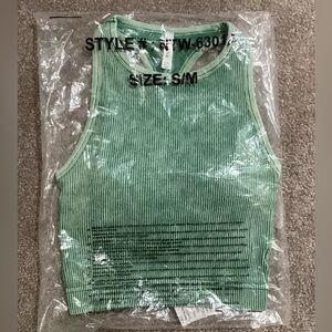 Zenana Green Ribbed Women's Tank Top